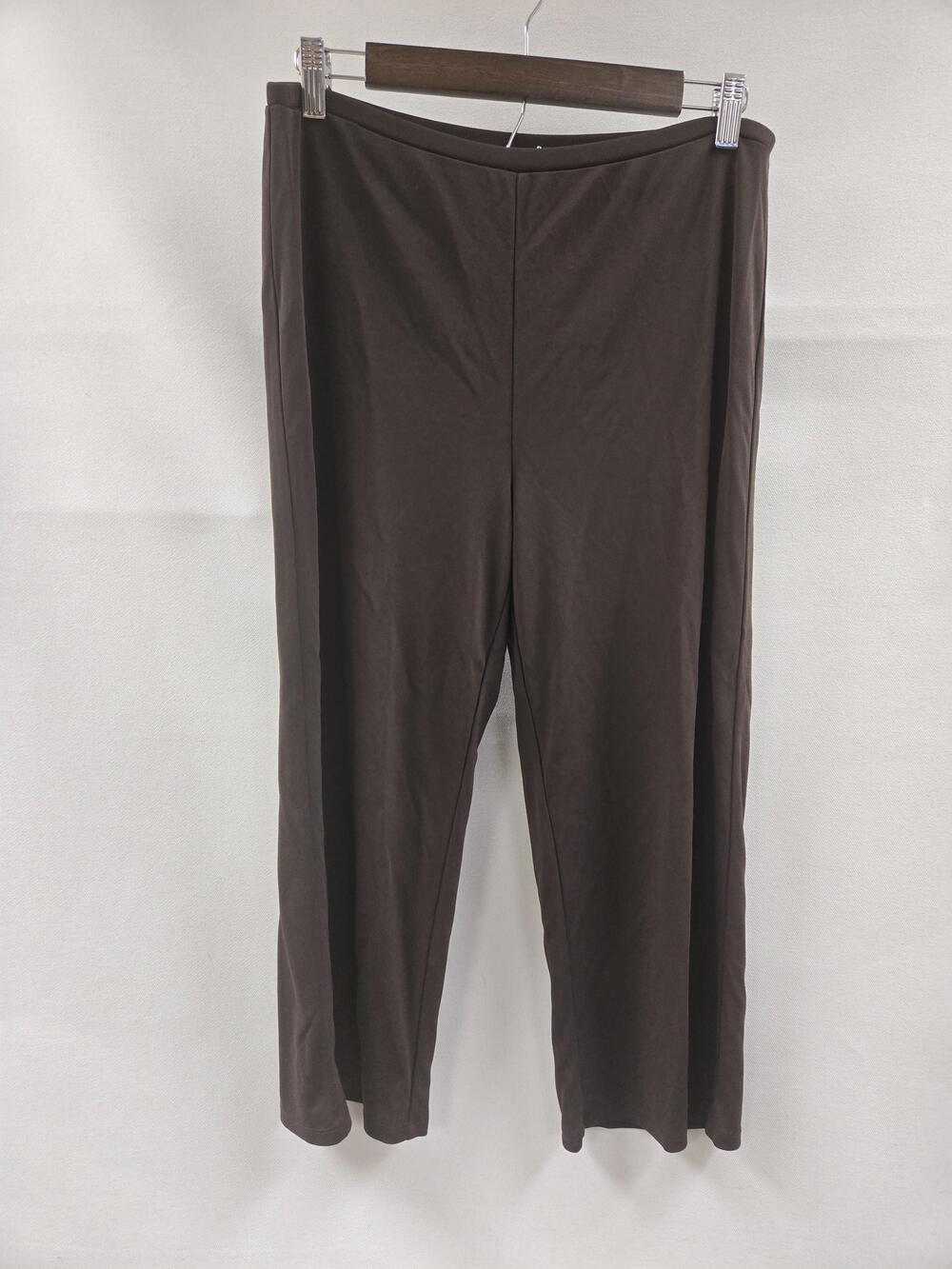 Josephine Chaus Pants Womens Medium Brown Pull On Stretch Knit Dress Ankle